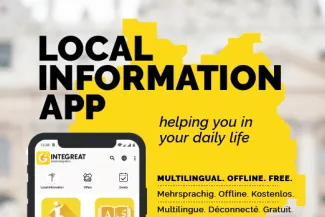 Ausschnitt Flyer Local Information App